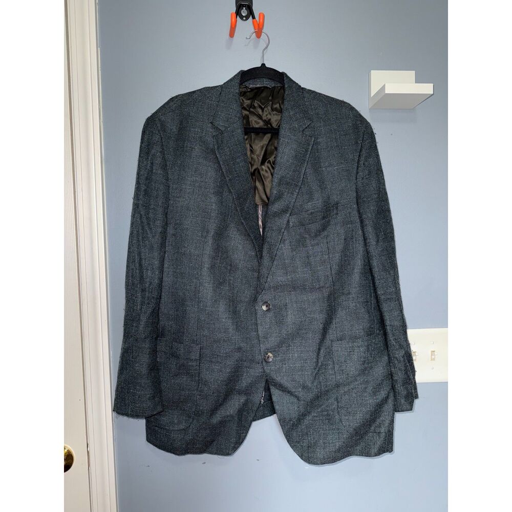 Jack Victor 'Morton' Wool Silk Linen Blend Half-Lined Gray Sports Coat | Size 48